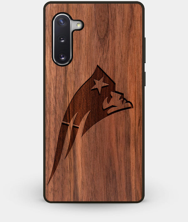 Best Custom Engraved Walnut Wood New England Patriots Note 10 Case - Engraved In Nature