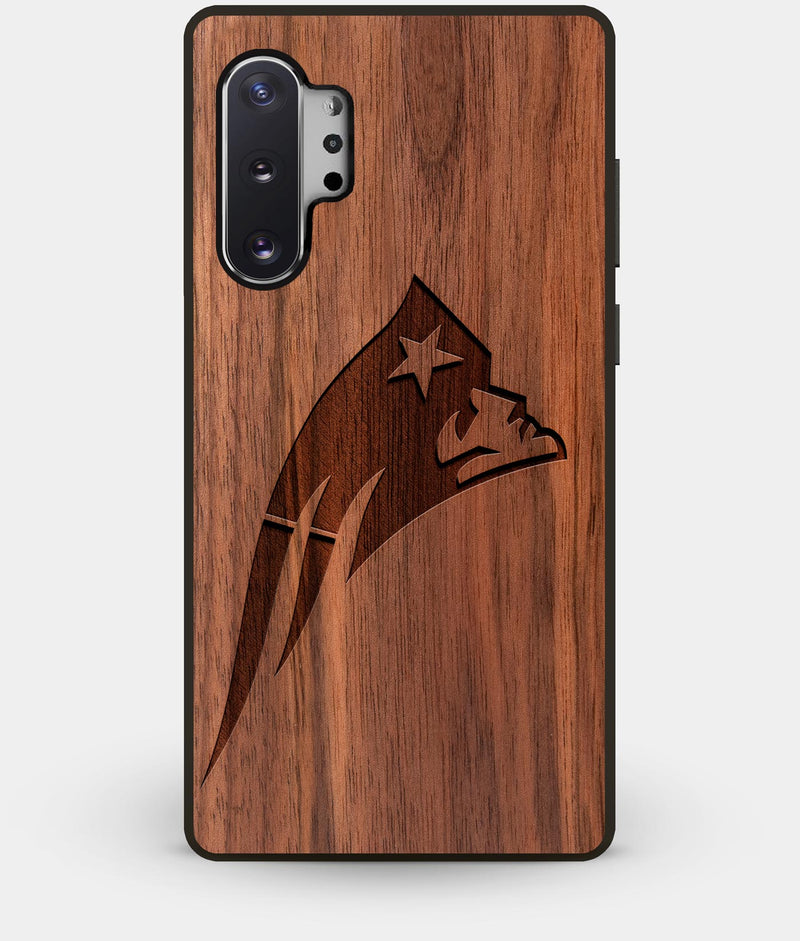 Best Custom Engraved Walnut Wood New England Patriots Note 10 Plus Case - Engraved In Nature
