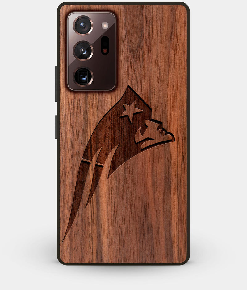 Best Custom Engraved Walnut Wood New England Patriots Note 20 Ultra Case - Engraved In Nature