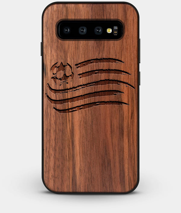 Best Custom Engraved Walnut Wood New England Revolution Galaxy S10 Plus Case - Engraved In Nature