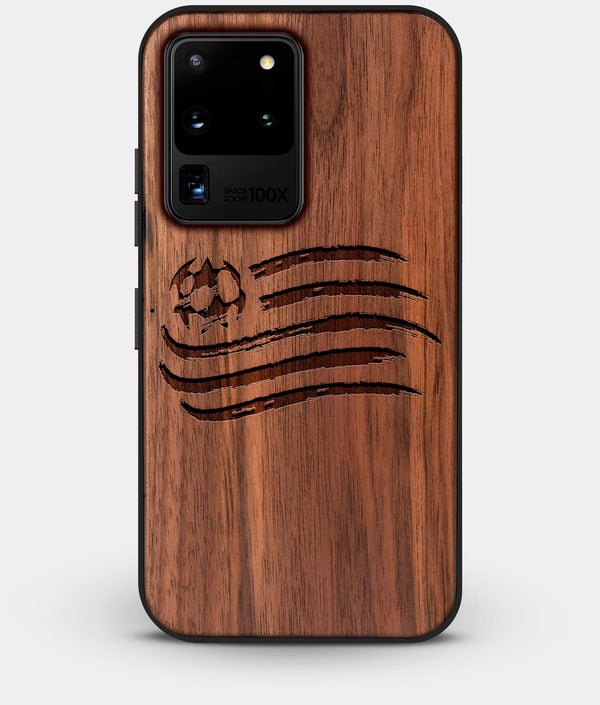 Best Custom Engraved Walnut Wood New England Revolution Galaxy S20 Ultra Case - Engraved In Nature