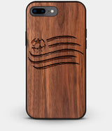 Best Custom Engraved Walnut Wood New England Revolution iPhone 8 Plus Case - Engraved In Nature