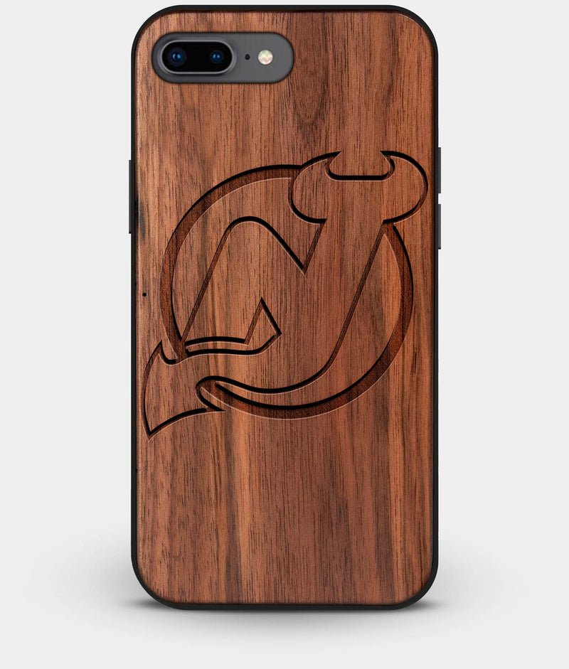 Best Custom Engraved Walnut Wood New Jersey Devils iPhone 8 Plus Case - Engraved In Nature