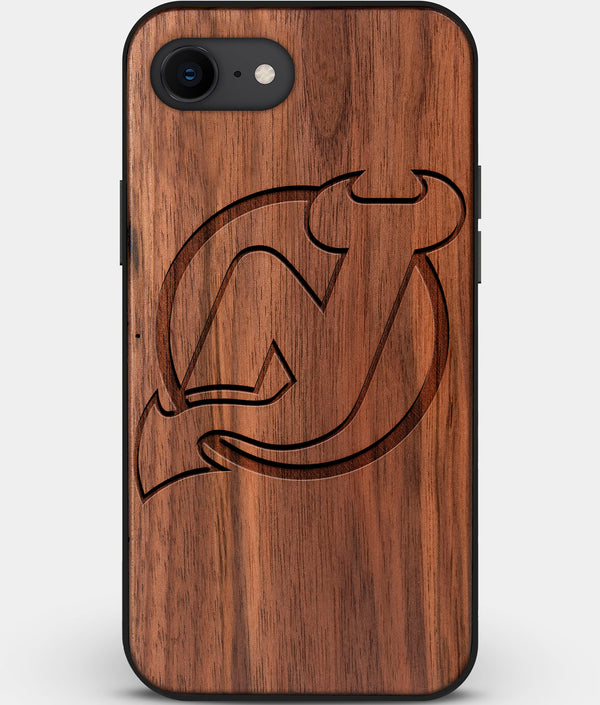 Best Custom Engraved Walnut Wood New Jersey Devils iPhone SE Case - Engraved In Nature