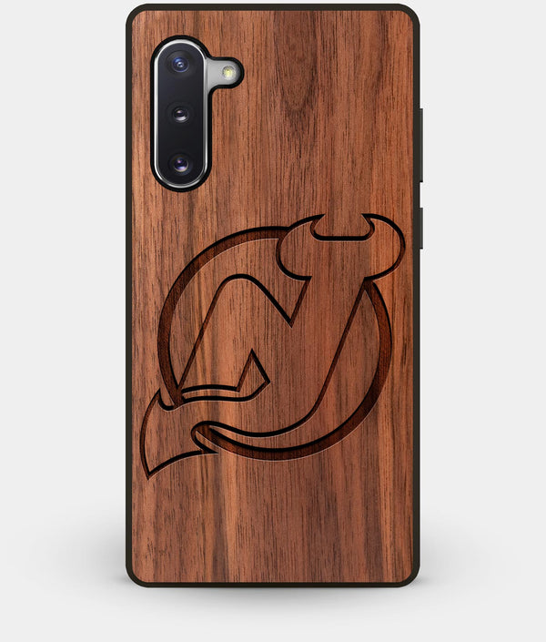 Best Custom Engraved Walnut Wood New Jersey Devils Note 10 Case - Engraved In Nature