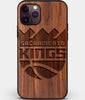 Custom Carved Wood New Orleans Pelicans iPhone 11 Pro Max Case | Personalized Walnut Wood New Orleans Pelicans Cover, Birthday Gift, Gifts For Him, Monogrammed Gift For Fan | by Engraved In Nature