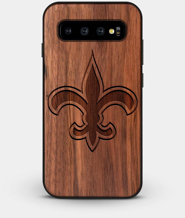 Best Custom Engraved Walnut Wood New Orleans Saints Galaxy S10 Case - Engraved In Nature