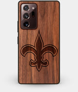 Best Custom Engraved Walnut Wood New Orleans Saints Note 20 Ultra Case - Engraved In Nature