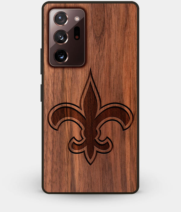 Best Custom Engraved Walnut Wood New Orleans Saints Note 20 Ultra Case - Engraved In Nature