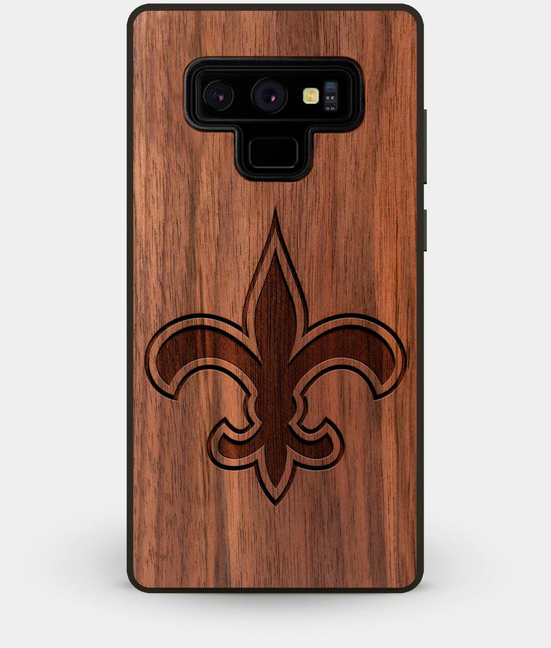 Best Custom Engraved Walnut Wood New Orleans Saints Note 9 Case - Engraved In Nature