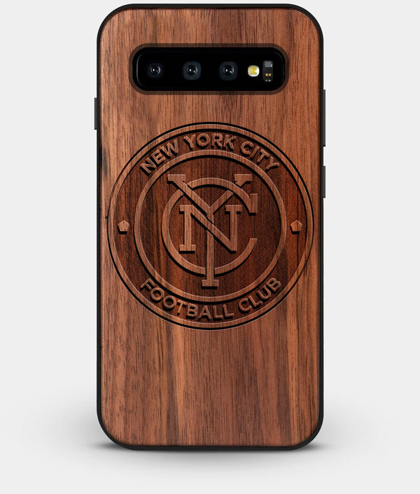 Best Custom Engraved Walnut Wood New York City FC Galaxy S10 Plus Case - Engraved In Nature