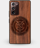 Best Custom Engraved Walnut Wood New York City FC Note 20 Case - Engraved In Nature