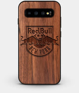 Best Custom Engraved Walnut Wood New York City Red Bulls Galaxy S10 Plus Case - Engraved In Nature