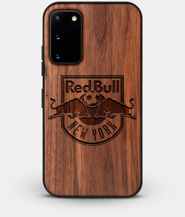 Best Walnut Wood New York City Red Bulls Galaxy S20 FE Case - Custom Engraved Cover - Engraved In Nature