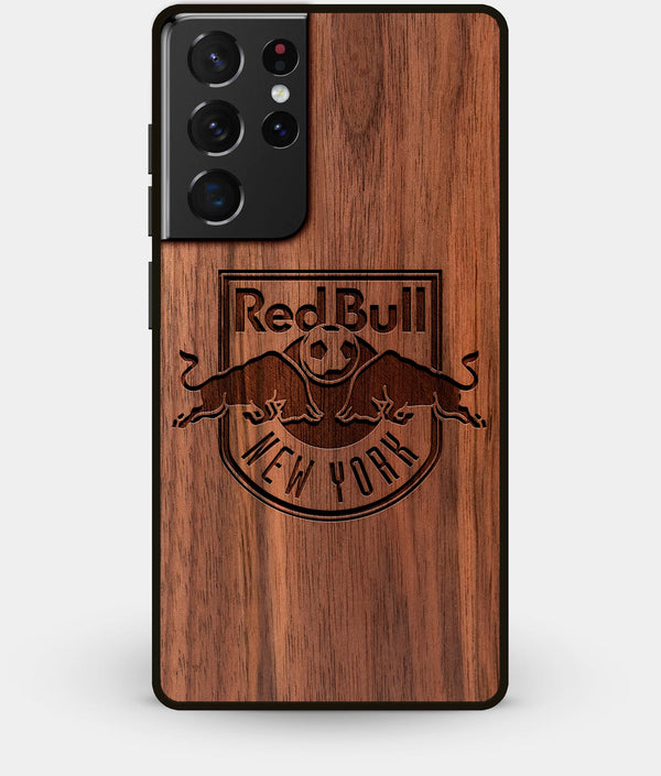 Best Walnut Wood New York City Red Bulls Galaxy S21 Ultra Case - Custom Engraved Cover - Engraved In Nature