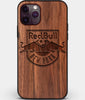Custom Carved Wood New York City Red Bulls iPhone 11 Pro Case | Personalized Walnut Wood New York City Red Bulls Cover, Birthday Gift, Gifts For Him, Monogrammed Gift For Fan | by Engraved In Nature
