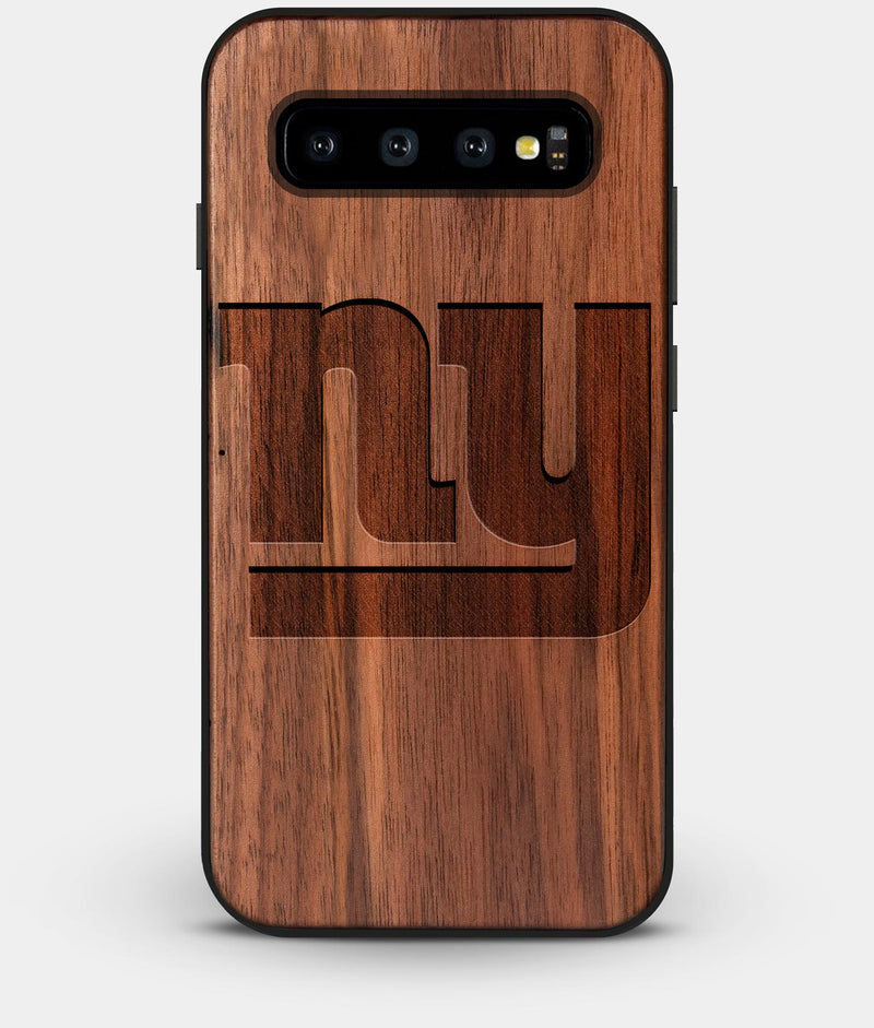 Best Custom Engraved Walnut Wood New York Giants Galaxy S10 Plus Case - Engraved In Nature