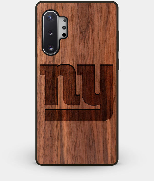 Best Custom Engraved Walnut Wood New York Giants Note 10 Plus Case - Engraved In Nature