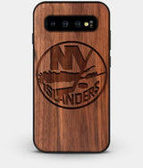 Best Custom Engraved Walnut Wood New York Islanders Galaxy S10 Case - Engraved In Nature