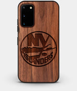 Best Walnut Wood New York Islanders Galaxy S20 FE Case - Custom Engraved Cover - Engraved In Nature