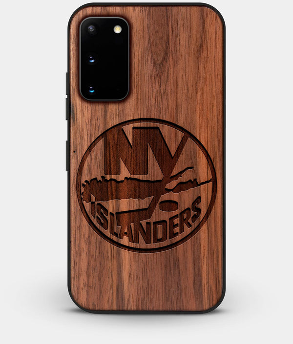 Best Walnut Wood New York Islanders Galaxy S20 FE Case - Custom Engraved Cover - Engraved In Nature