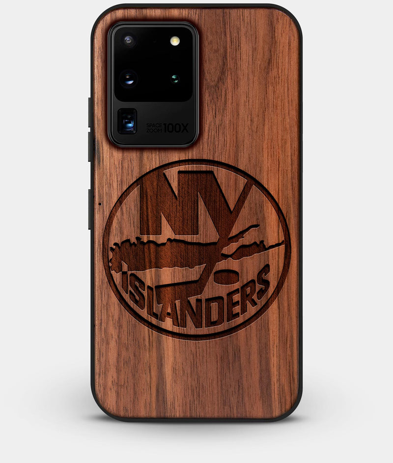 Best Custom Engraved Walnut Wood New York Islanders Galaxy S20 Ultra Case - Engraved In Nature