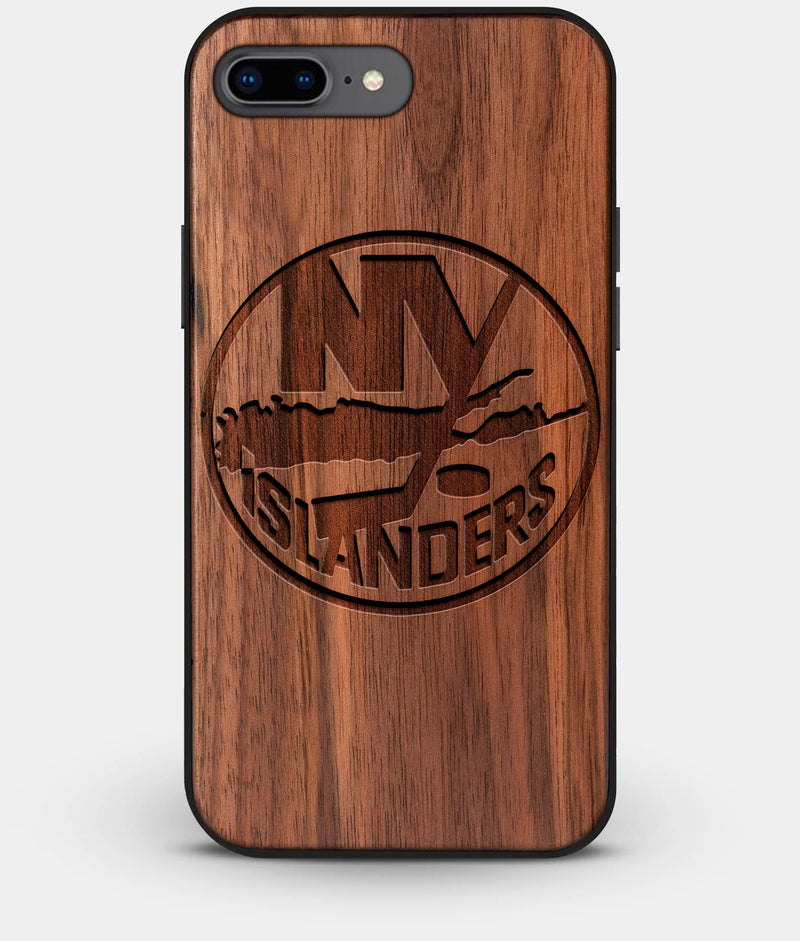 Best Custom Engraved Walnut Wood New York Islanders iPhone 8 Plus Case - Engraved In Nature