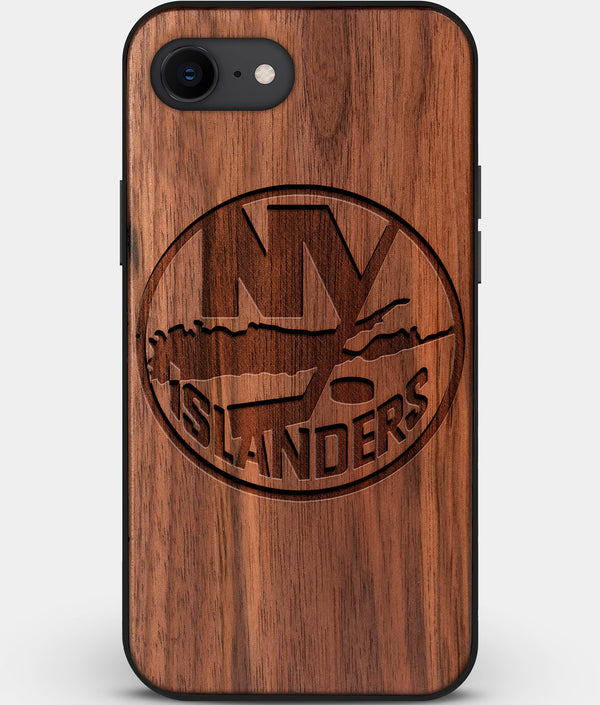 Best Custom Engraved Walnut Wood New York Islanders iPhone SE Case - Engraved In Nature
