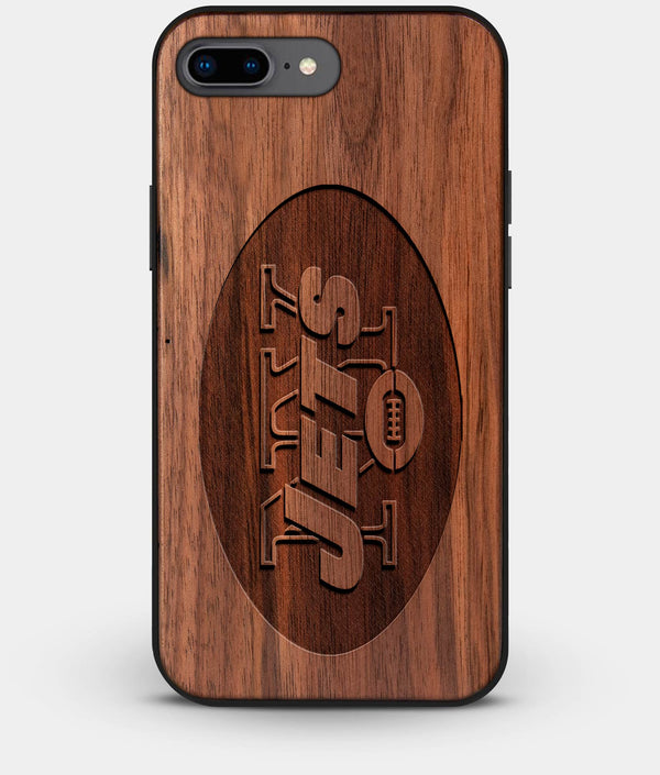 Best Custom Engraved Walnut Wood New York Jets iPhone 8 Plus Case - Engraved In Nature