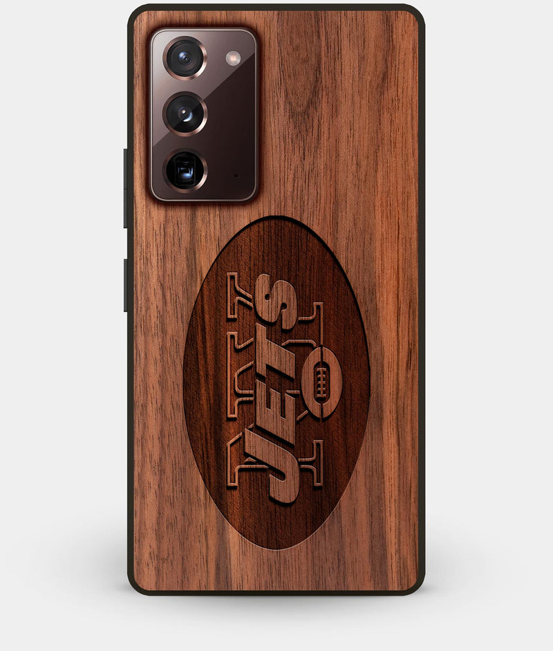 Best Custom Engraved Walnut Wood New York Jets Note 20 Case - Engraved In Nature