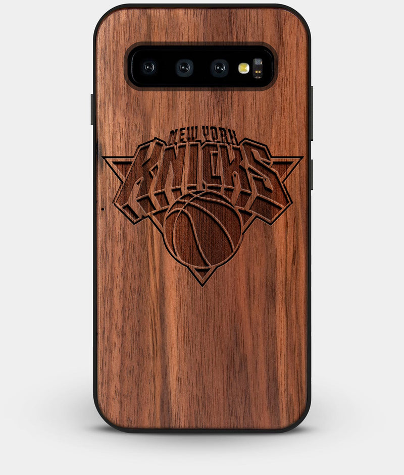 Best Custom Engraved Walnut Wood New York Knicks Galaxy S10 Plus Case - Engraved In Nature