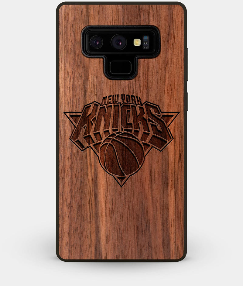 Best Custom Engraved Walnut Wood New York Knicks Note 9 Case - Engraved In Nature