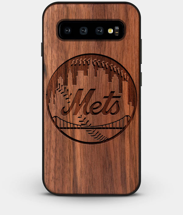 Best Custom Engraved Walnut Wood New York Mets Galaxy S10 Plus Case - Engraved In Nature