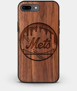 Best Custom Engraved Walnut Wood New York Mets iPhone 7 Plus Case - Engraved In Nature