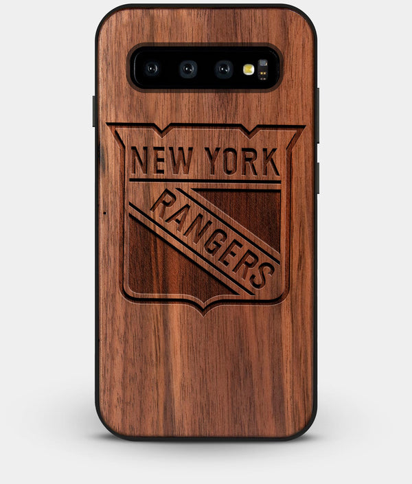 Best Custom Engraved Walnut Wood New York Rangers Galaxy S10 Case - Engraved In Nature