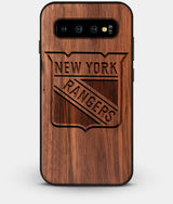 Best Custom Engraved Walnut Wood New York Rangers Galaxy S10 Plus Case - Engraved In Nature