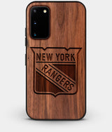 Best Custom Engraved Walnut Wood New York Rangers Galaxy S20 Case - Engraved In Nature