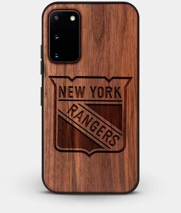 Best Walnut Wood New York Rangers Galaxy S20 FE Case - Custom Engraved Cover - Engraved In Nature