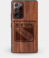 Best Custom Engraved Walnut Wood New York Rangers Note 20 Ultra Case - Engraved In Nature