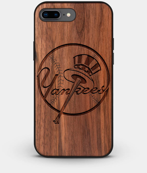 Best Custom Engraved Walnut Wood New York Yankees iPhone 7 Plus Case - Engraved In Nature