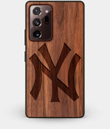 Best Custom Engraved Walnut Wood New York Yankees Note 20 Ultra Case Classic - Engraved In Nature