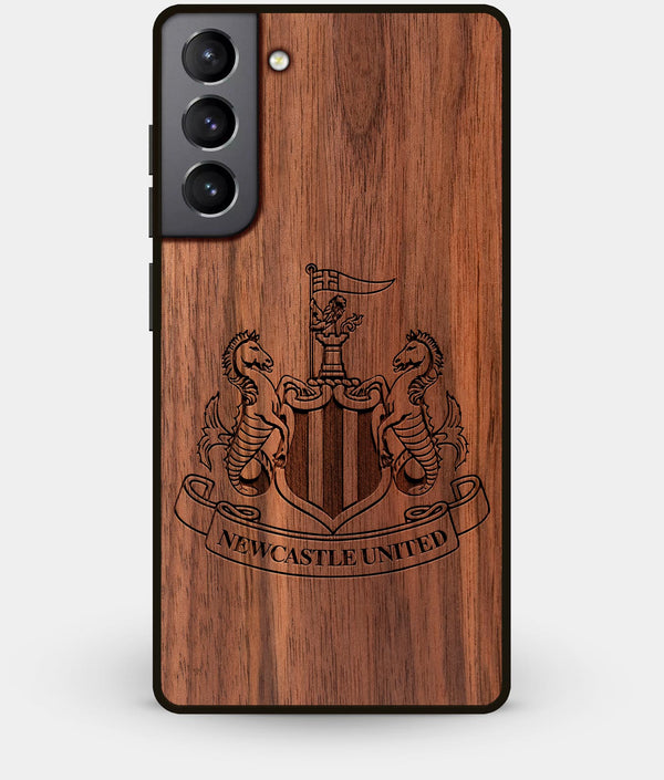 Best Walnut Wood Newcastle United F.C. Galaxy S21 Case - Custom Engraved Cover - Engraved In Nature