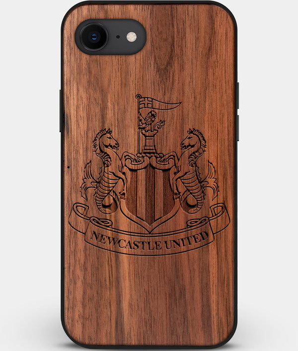 Best Custom Engraved Walnut Wood Newcastle United F.C. iPhone SE Case - Engraved In Nature