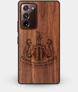 Best Custom Engraved Walnut Wood Newcastle United F.C. Note 20 Case - Engraved In Nature