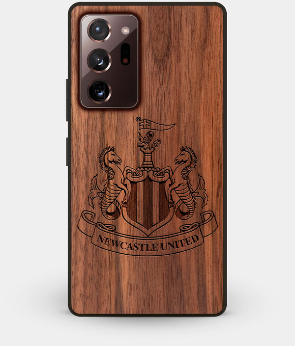 Best Custom Engraved Walnut Wood Newcastle United F.C. Note 20 Ultra Case - Engraved In Nature