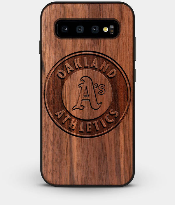 Best Custom Engraved Walnut Wood Oakland Athletics Galaxy S10 Case - Engraved In Nature