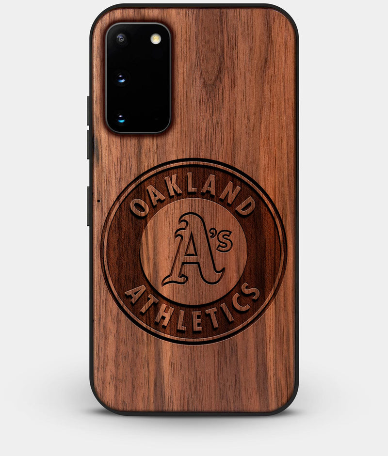 Best Custom Engraved Walnut Wood Oakland Athletics Galaxy S20 Case - Engraved In Nature
