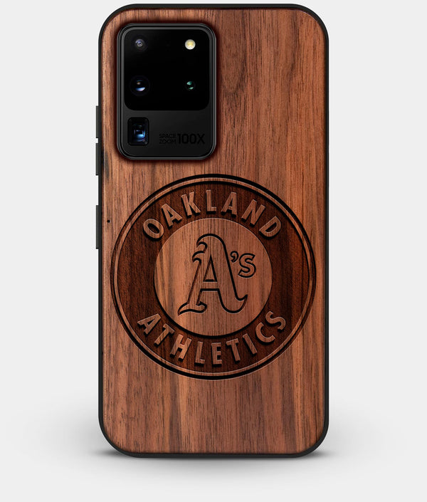 Best Custom Engraved Walnut Wood Oakland Athletics Galaxy S20 Ultra Case - Engraved In Nature