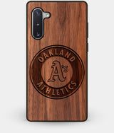 Best Custom Engraved Walnut Wood Oakland Athletics Note 10 Case - Engraved In Nature
