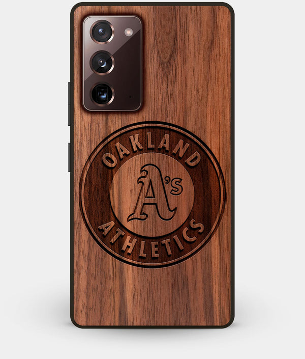 Best Custom Engraved Walnut Wood Oakland Athletics Note 20 Case - Engraved In Nature